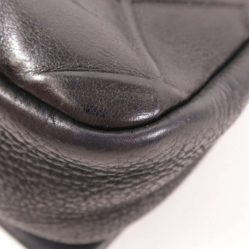 CHANEL 牛皮皮革Chain Shoulder銀扣鏈帶肩背袋-7