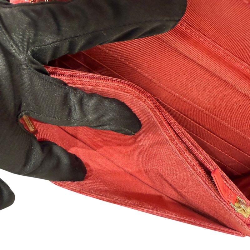 CHANEL 香奈兒 COCO WOC 粗花呢 毛呢 皮革 肩背包 紅色 混色-7