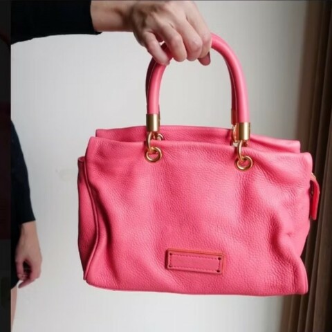 Marc by Marc Jacobs 2 ways 牛皮 蜜桃粉 波士頓包 斜背包