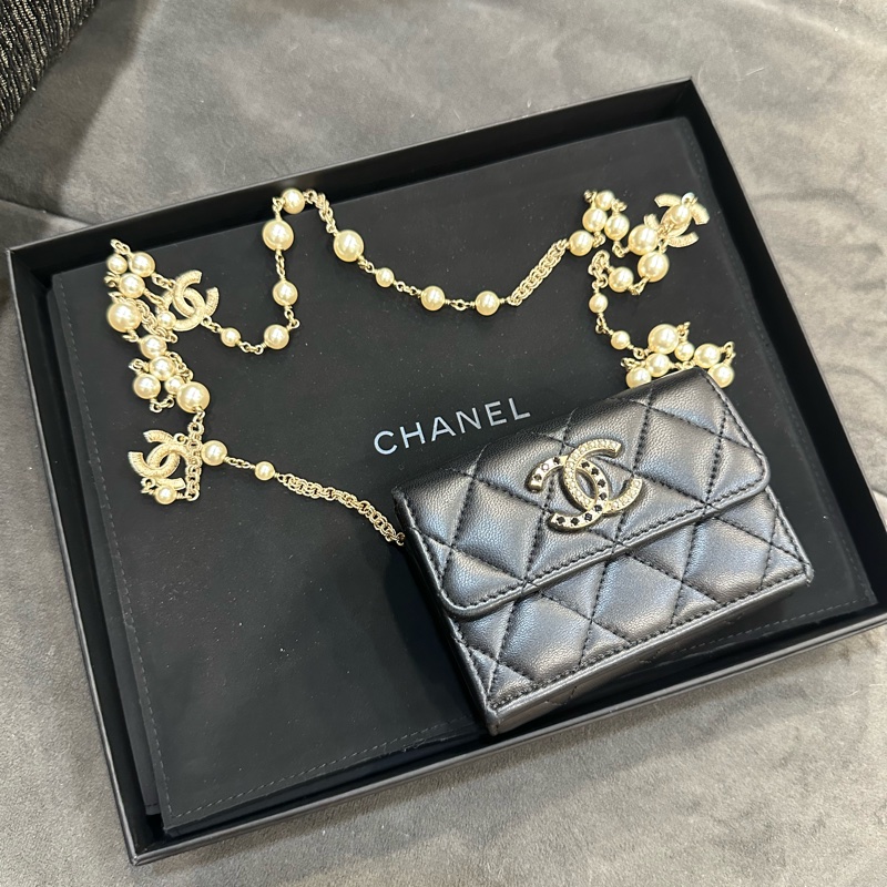 全新🈶️購證❤️ 香奈兒 #珍珠 #毛衣鏈 #包鏈 #項鍊-7