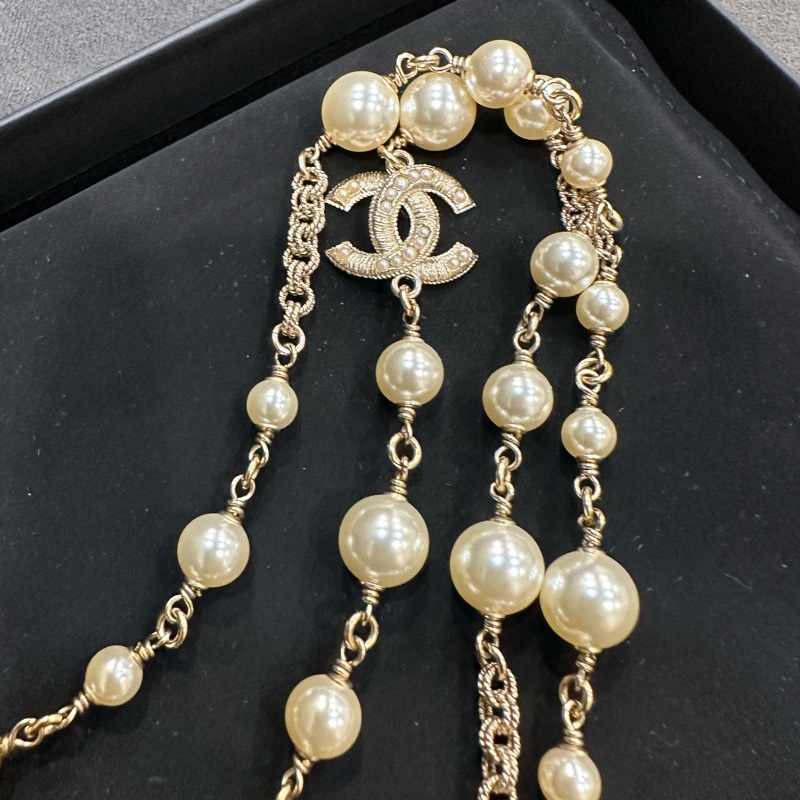 全新🈶️購證❤️ 香奈兒 #珍珠 #毛衣鏈 #包鏈 #項鍊-11