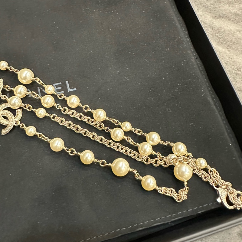 全新🈶️購證❤️ 香奈兒 #珍珠 #毛衣鏈 #包鏈 #項鍊-13