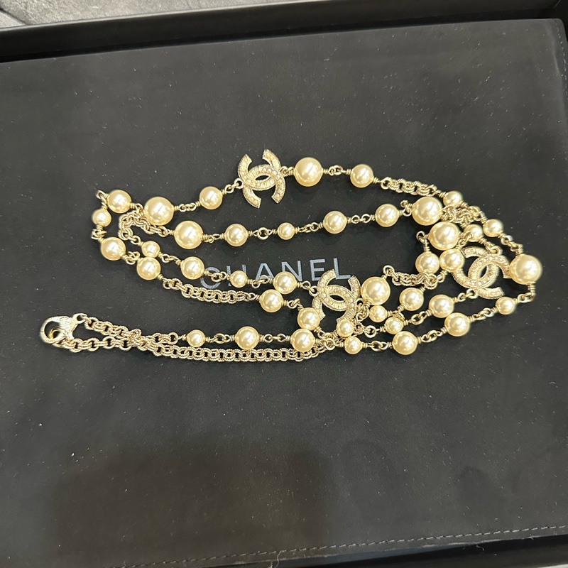 全新🈶️購證❤️ 香奈兒 #珍珠 #毛衣鏈 #包鏈 #項鍊-14