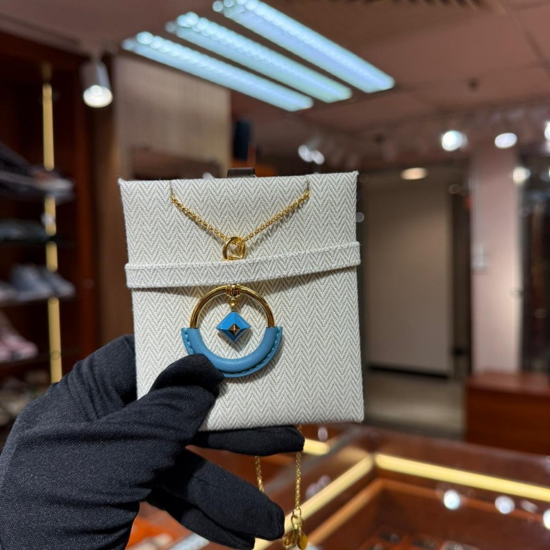 ✨持有香港正品正貨標籤(只做全新)✨ Hermes Loop Medor Pendant 藍色金頸鏈-1