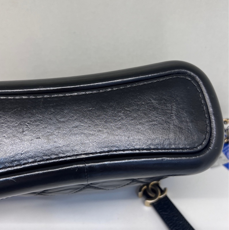 全配❤️ 香奈兒 黑金 流浪包 小號 gabrielle-38