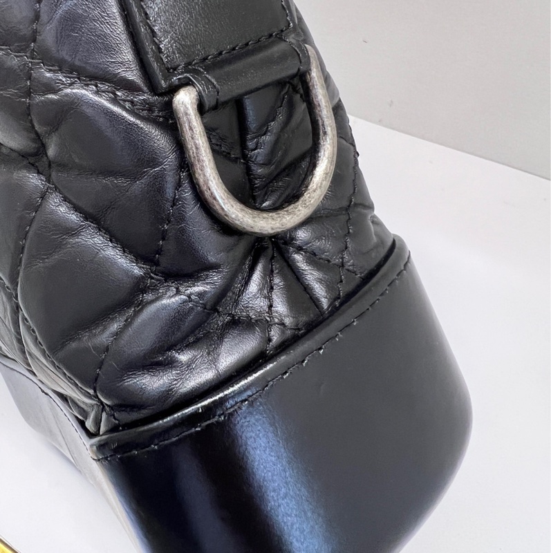 全配❤️ 香奈兒 黑金 流浪包 小號 gabrielle-45