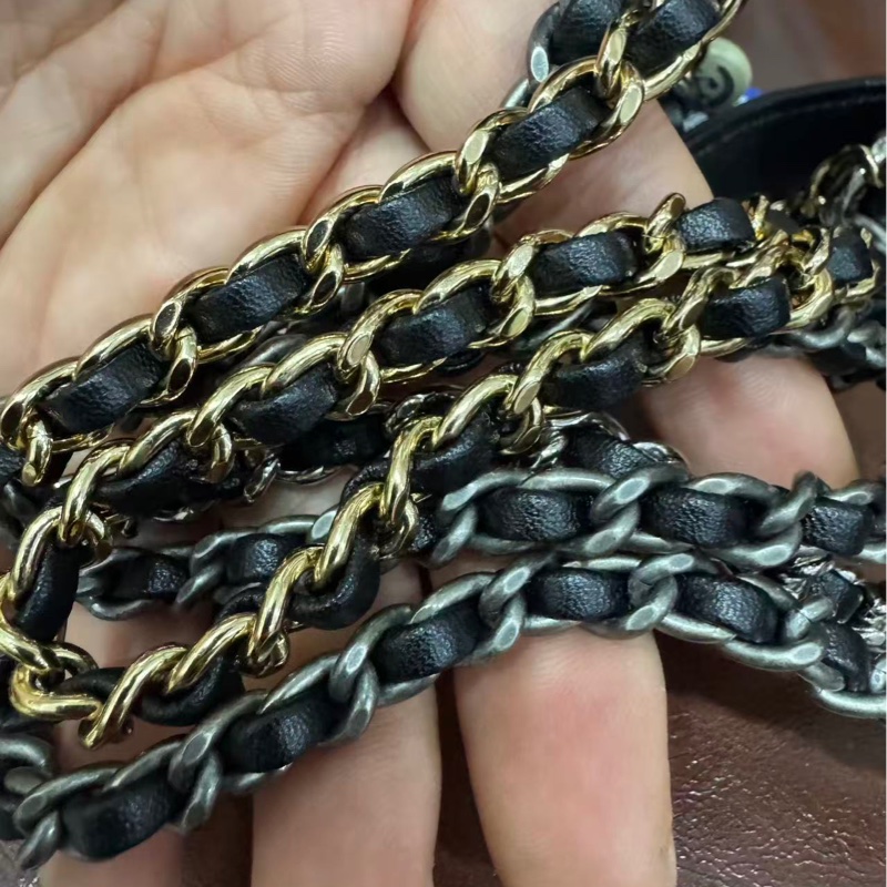 全配❤️ 香奈兒 黑金 流浪包 小號 gabrielle-64