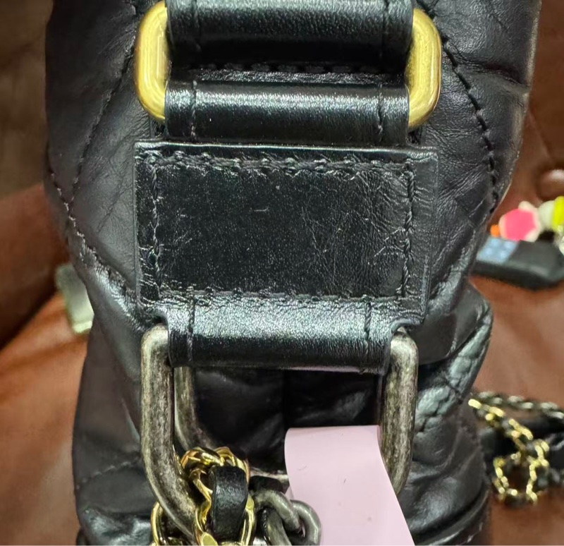 全配❤️ 香奈兒 黑金 流浪包 小號 gabrielle-66