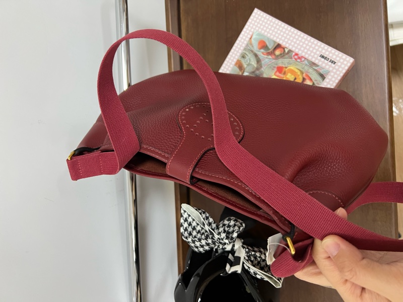Hermes Vintage 中古 愛馬仕 斜背包 Rough H 愛馬仕紅色-4