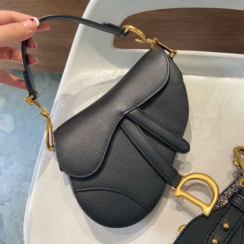 Dior Saddle 馬鞍包 黑色小號 配肩帶-1