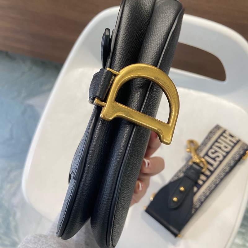 Dior Saddle 馬鞍包 黑色小號 配肩帶-3
