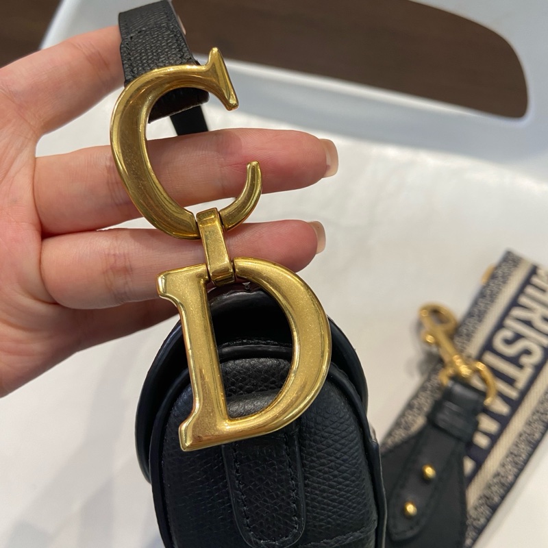 Dior Saddle 馬鞍包 黑色小號 配肩帶-4