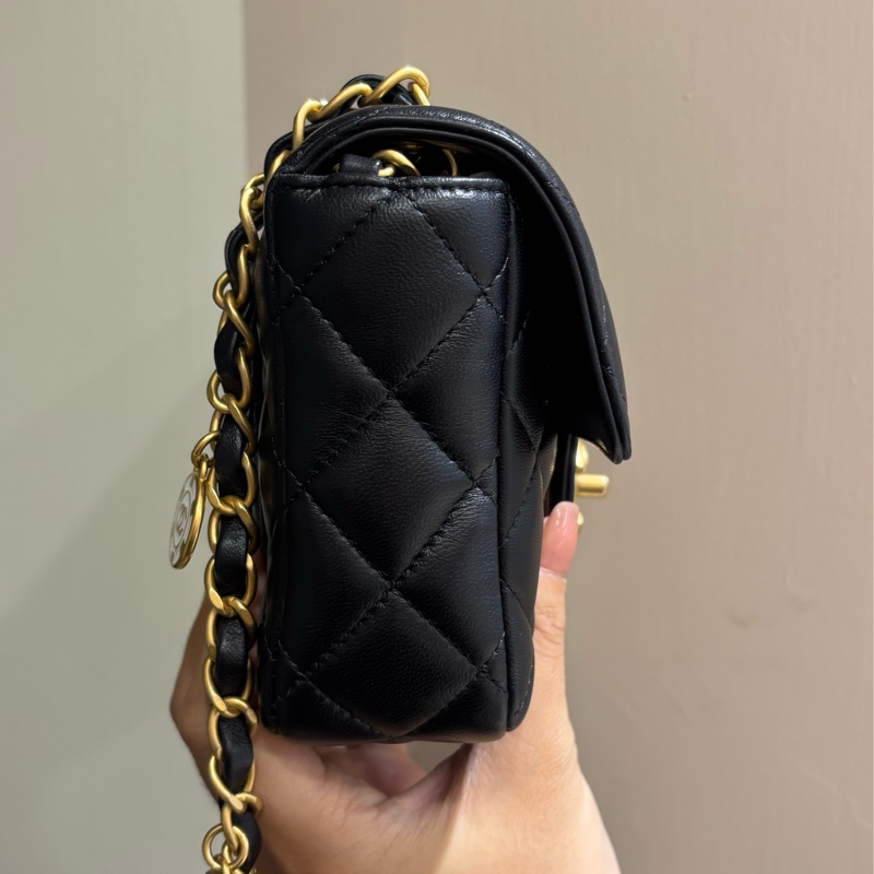 Chanel黑金限量籌碼金幣琺瑯方胖/晶片-3