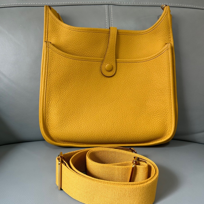 🐎Hermes 🐎 Hermes 愛馬仕 Evelvne29發財黃色TC皮銀扣D刻 成色非常好-1