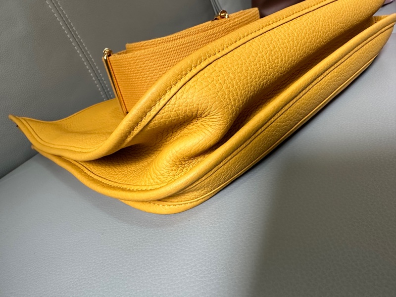 🐎Hermes 🐎 Hermes 愛馬仕 Evelvne29發財黃色TC皮銀扣D刻 成色非常好-11