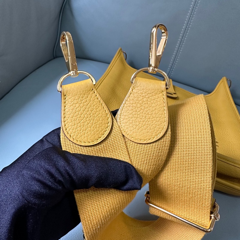 🐎Hermes 🐎 Hermes 愛馬仕 Evelvne29發財黃色TC皮銀扣D刻 成色非常好-12