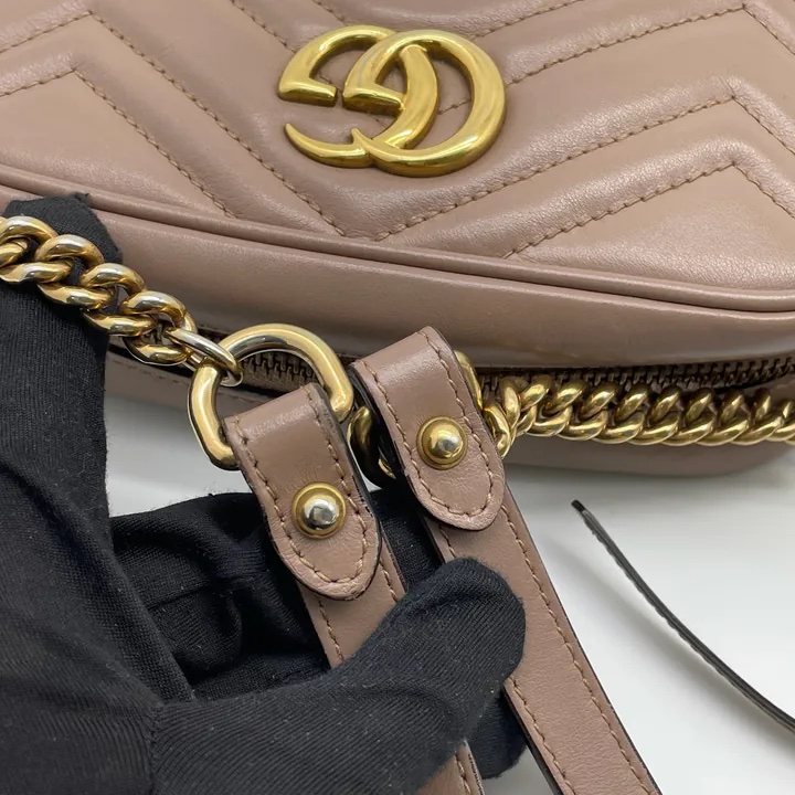 Gucci 祼色馬蒙迷你號相機包 斜背包-3
