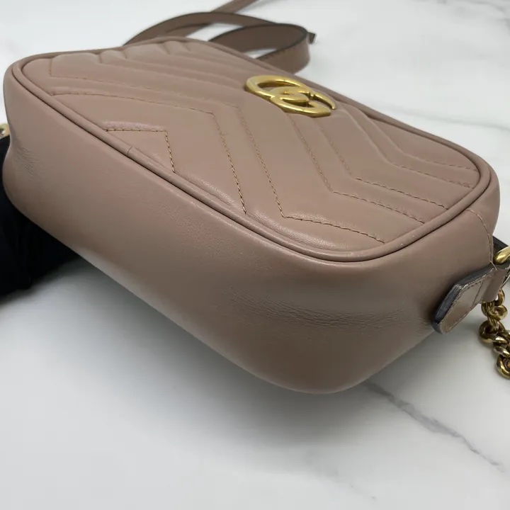 Gucci 祼色馬蒙迷你號相機包 斜背包-5