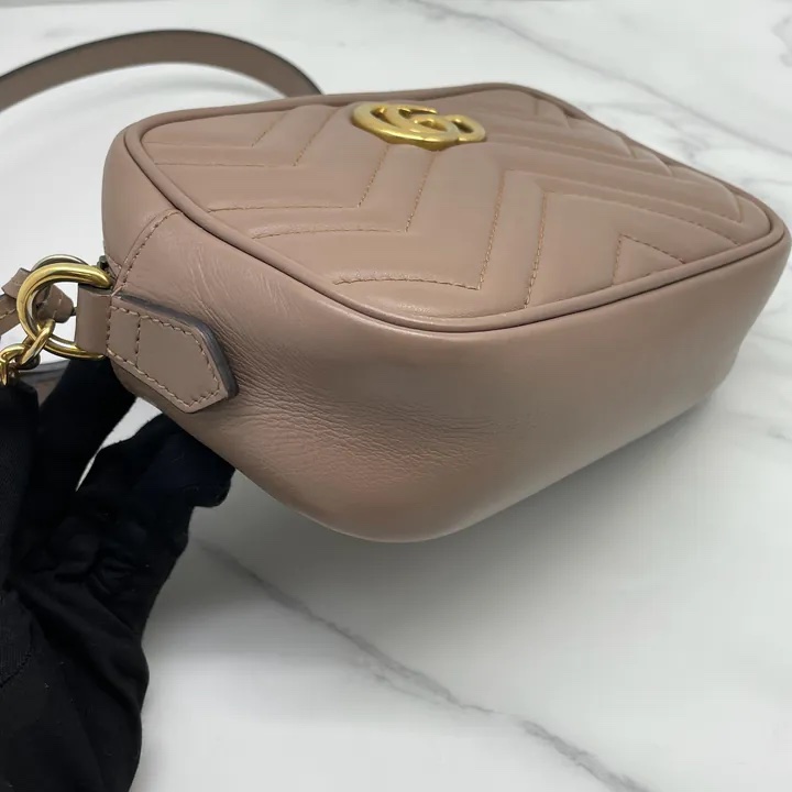 Gucci 祼色馬蒙迷你號相機包 斜背包-6