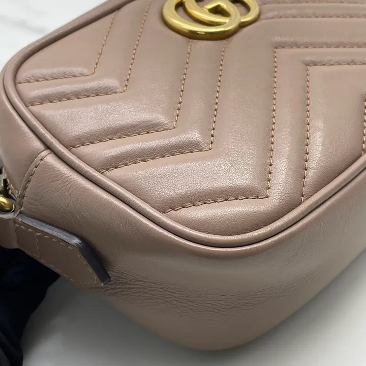 Gucci 祼色馬蒙迷你號相機包 斜背包-7