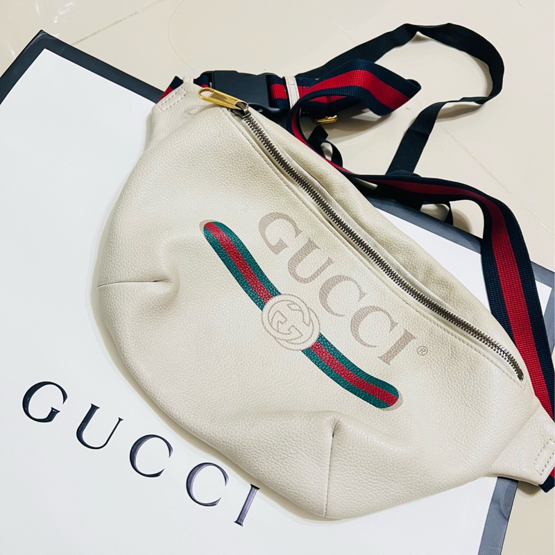 Gucci 腰包527792/中性/大/米白-0