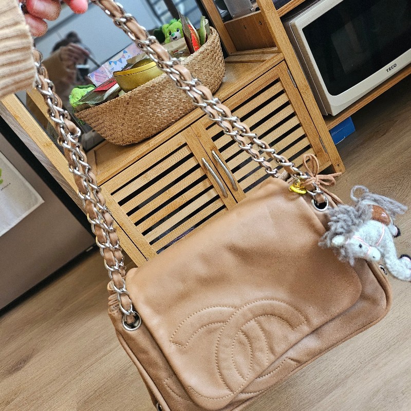 💯Chanel 奶茶咖 四季🧡好搭配 少見款 包況 非常新💛-1