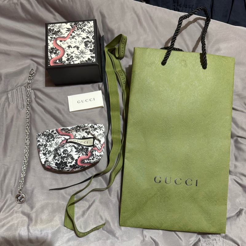 GUCCI 古馳 復古925純銀雕花 Interlocking G 雙G墜飾項鍊(男款)-15