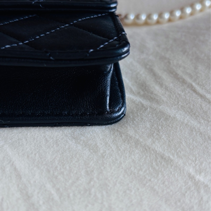 Chanel 經典口蓋珍珠皮穿鍊條包-8