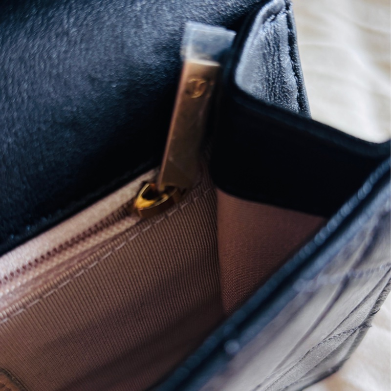 Chanel 經典口蓋珍珠皮穿鍊條包-11