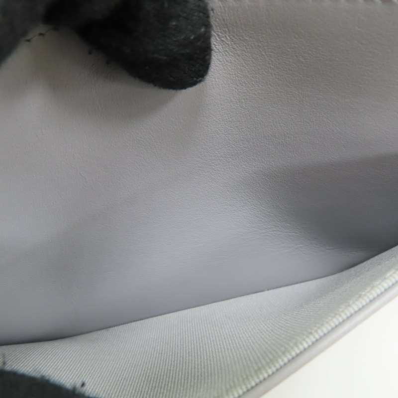 灰色 菱格紋 牛皮 鍊帶 BOY WOC 肩背包 AP1117-6