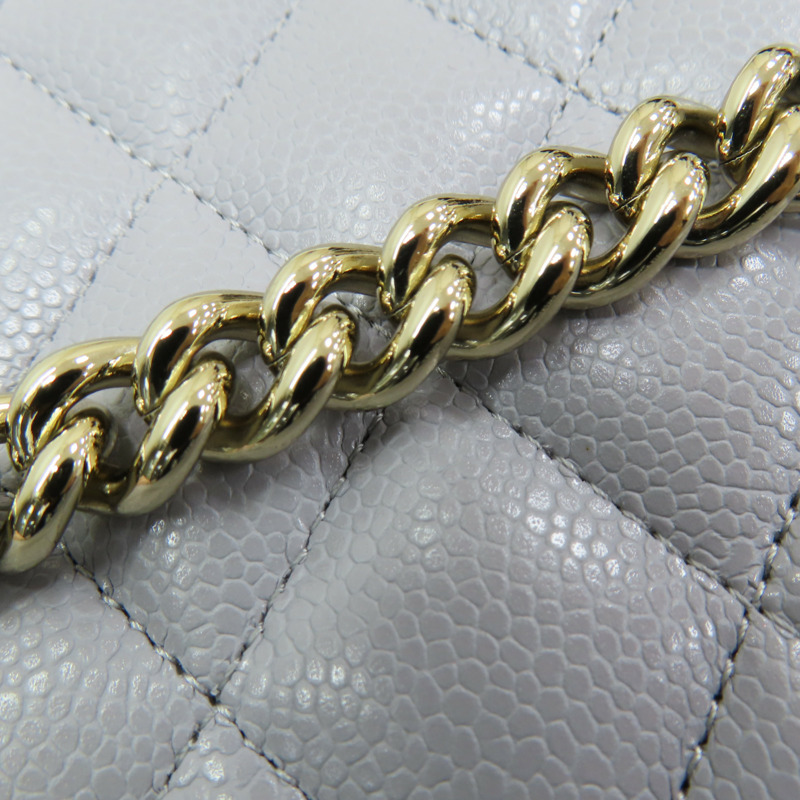 灰色 菱格紋 牛皮 鍊帶 BOY WOC 肩背包 AP1117-16