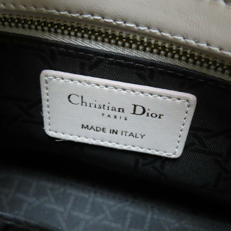 粉色 籐格紋 羊皮 Lady Dior Small 兩用包 M0538ONGE-M413-6