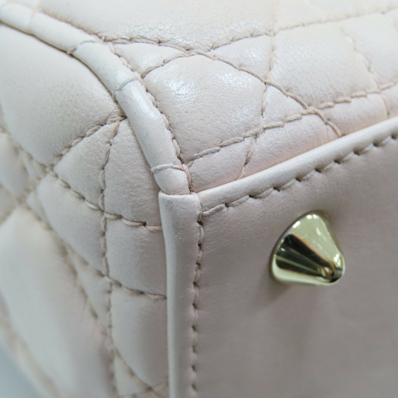 粉色 籐格紋 羊皮 Lady Dior Small 兩用包 M0538ONGE-M413-12