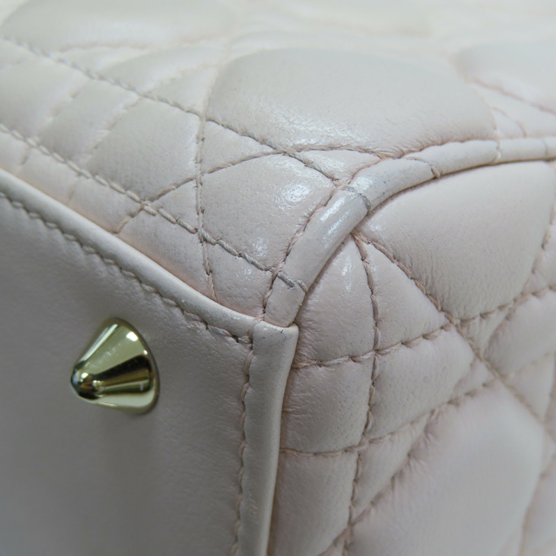 粉色 籐格紋 羊皮 Lady Dior Small 兩用包 M0538ONGE-M413-13