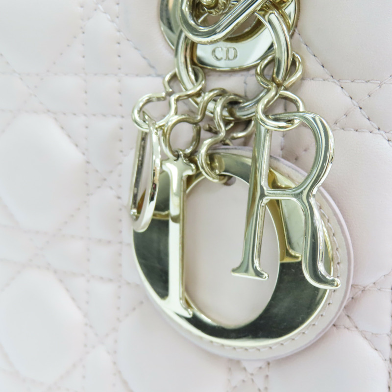 粉色 籐格紋 羊皮 Lady Dior Small 兩用包 M0538ONGE-M413-16