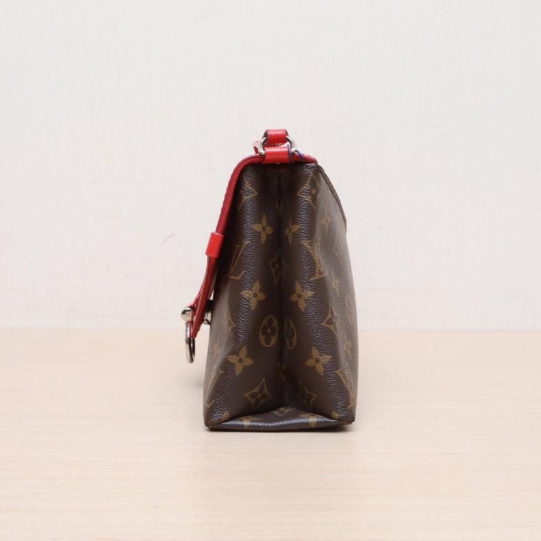 LOUIS VUITTON(路易威登) SAINT MICHEL 翻蓋信封包拼 紅色 帆布/EPI水波紋牛皮 2017 老花 翻蓋信封包 帆布拼EPI水波紋牛皮-1