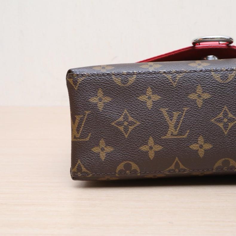 LOUIS VUITTON(路易威登) SAINT MICHEL 翻蓋信封包拼 紅色 帆布/EPI水波紋牛皮 2017 老花 翻蓋信封包 帆布拼EPI水波紋牛皮-3