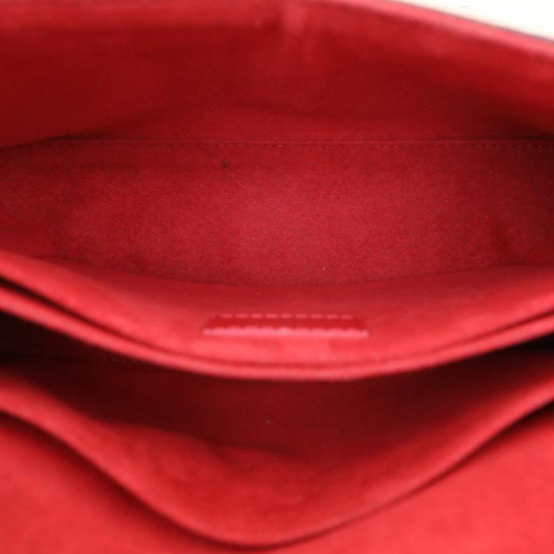 LOUIS VUITTON(路易威登) SAINT MICHEL 翻蓋信封包拼 紅色 帆布/EPI水波紋牛皮 2017 老花 翻蓋信封包 帆布拼EPI水波紋牛皮-4