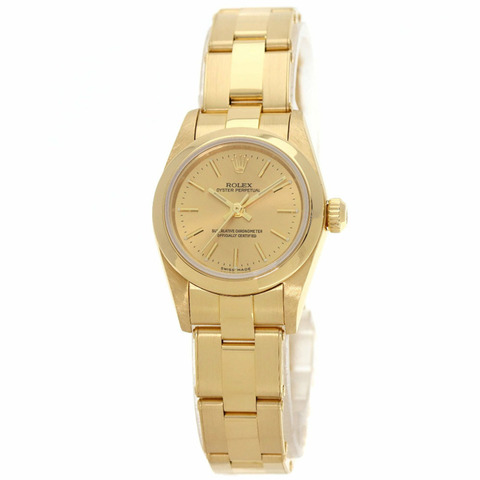 勞力士 76188 蠔式恆動腕錶 18K 黃金 K18YG 女款 ROLEX