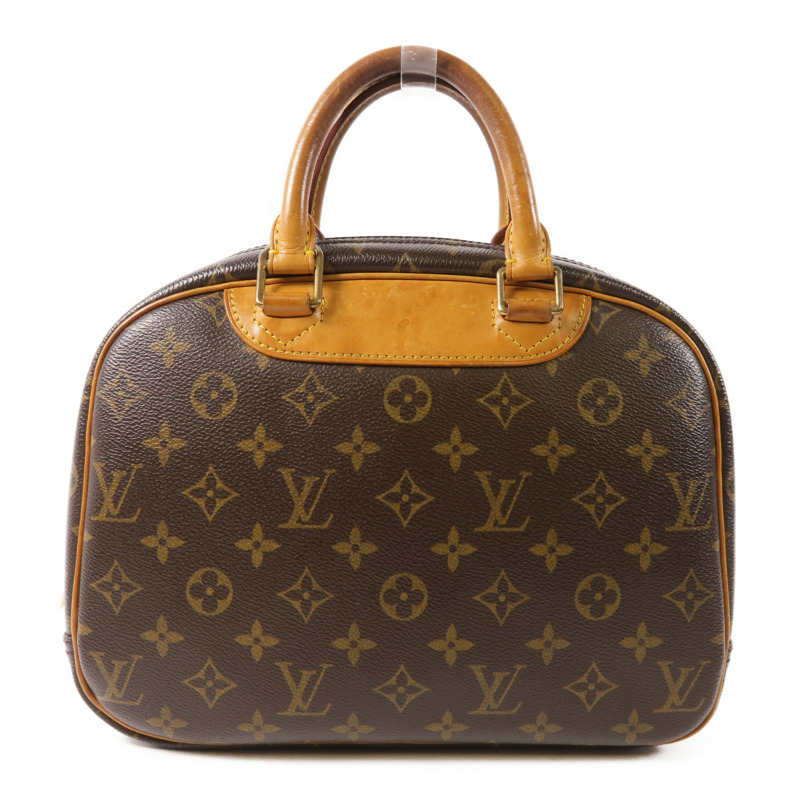 LOUIS VUITTON Monogram Trouville金扣手挽袋棕色-1