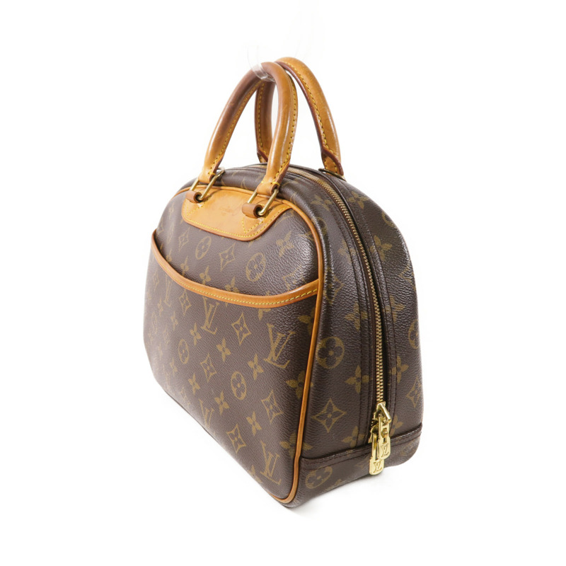 LOUIS VUITTON Monogram Trouville金扣手挽袋棕色-2