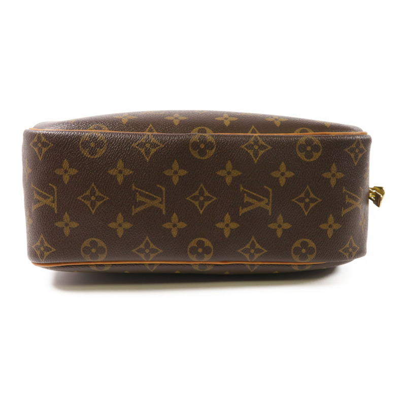 LOUIS VUITTON Monogram Trouville金扣手挽袋棕色-3