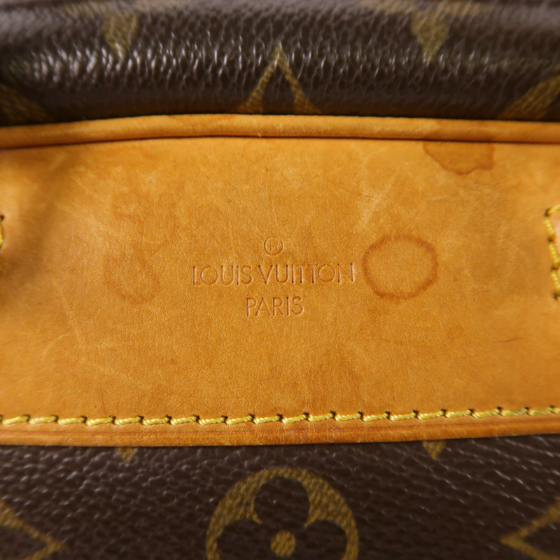 LOUIS VUITTON Monogram Trouville金扣手挽袋棕色-5