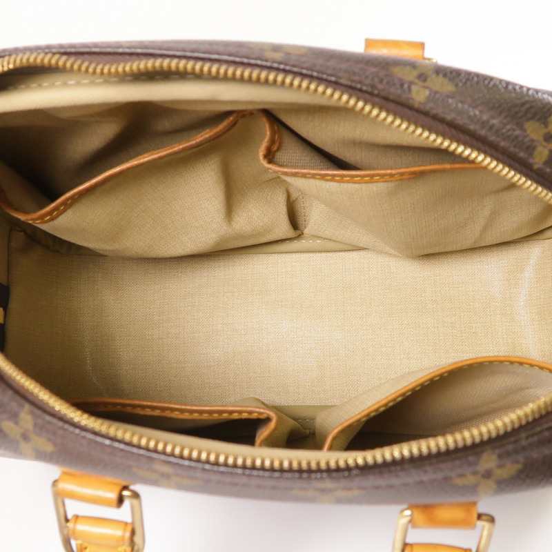 LOUIS VUITTON Monogram Trouville金扣手挽袋棕色-13