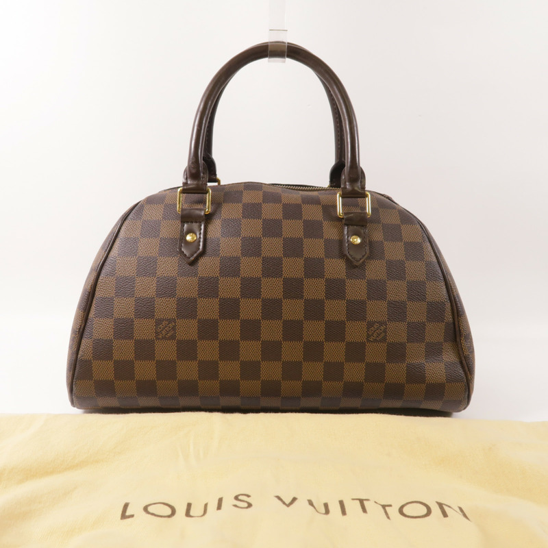 LOUIS VUITTON Damier Ribera金扣手挽袋-13