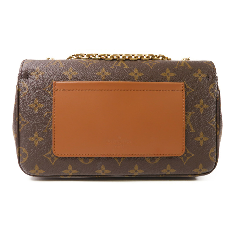 LOUIS VUITTON Monogram Marceau金扣鏈帶肩背袋棕色-1