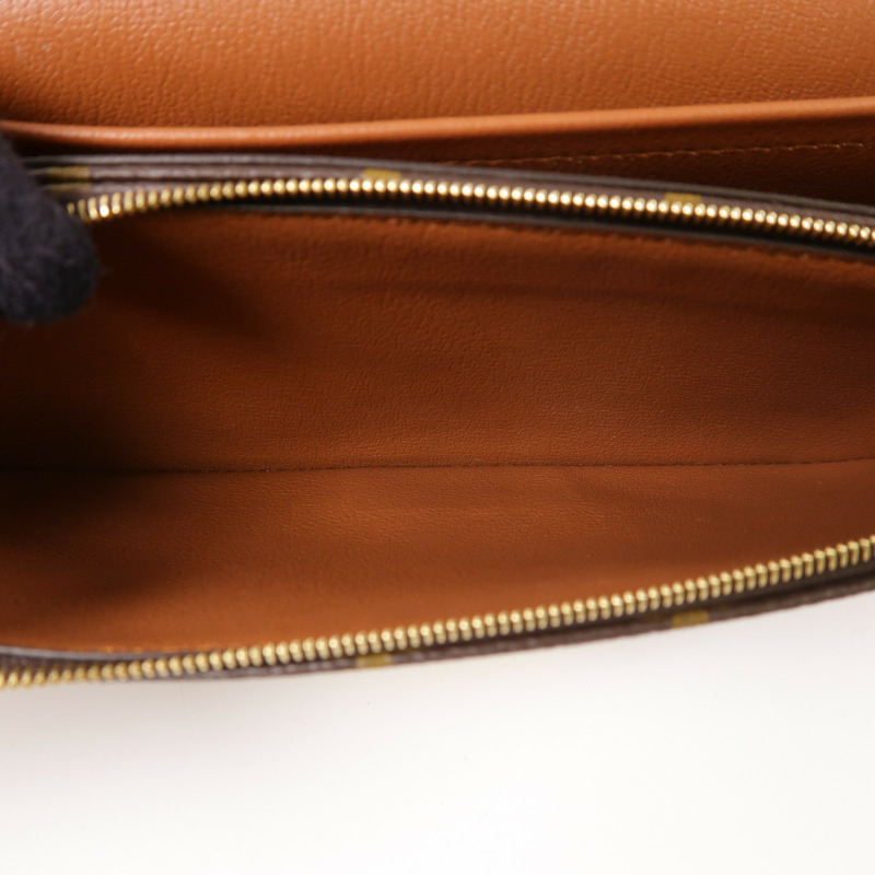 LOUIS VUITTON Monogram Marceau金扣鏈帶肩背袋棕色-13