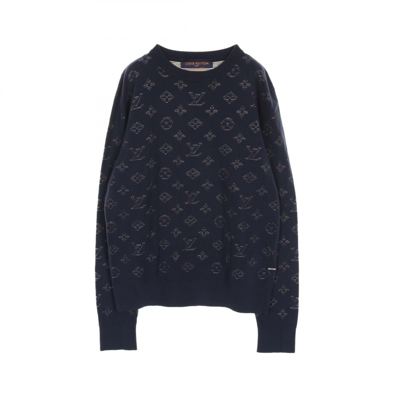 路易威登 (LOUIS VUITTON) 男士針織衫 RM202Q 人造絲棉 海軍藍-0