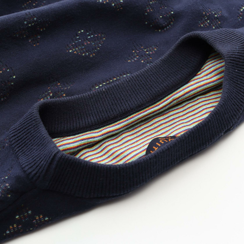 路易威登 (LOUIS VUITTON) 男士針織衫 RM202Q 人造絲棉 海軍藍-8