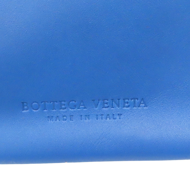 【再降價】藍色 編織羊皮 三層拉鍊 肩背包【BOTTEGA VENETA BV 寶緹嘉】 609692-8